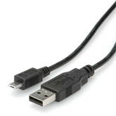 Roline USB2.0 A - microUSB B kábel - 0,8m