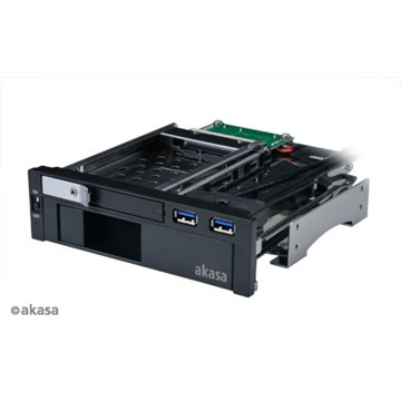 Akasa - belső mobil rack - Lokstor M51 - 2,5" és 3,5" HDD combo + 2x USB3.0 port - AK-IEN-01