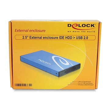 Delock 42365 2,5" IDE USB 2.0 külső ház