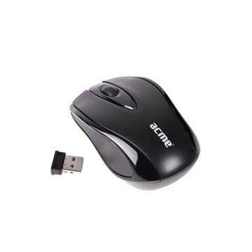 Mouse ACME MW-04B Vezetéknélküli Nano USB - Fekete