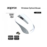 Mouse Approx APPWMLITEW Standard optikai egér, USB - Fehér