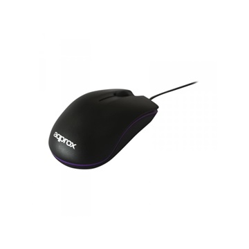 Mouse Approx USB Optikai egér APPOMNWP - Fekete/Lila