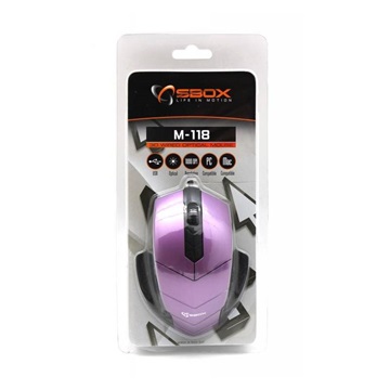 Mouse Sbox M-118P 3D optical EGÉR - Lila