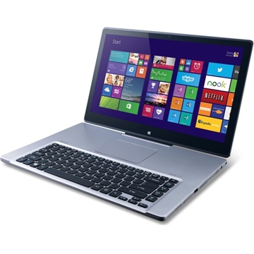 NB Acer Aspire 15,6" FHD IPS LED R7-572G-74518G1.02TASS - Ezüst - Windows® 8.1 - Touch Screen