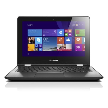NB Lenovo Ideapad 11,6" HD LED Yoga 300 - 80M1001BHV - Fekete - Windows® 10 Home - Touch