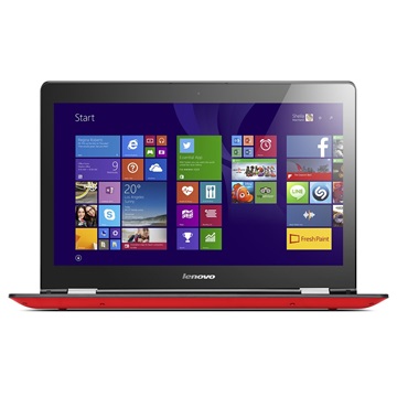 NB Lenovo Ideapad 14,0" FHD IPS LED Yoga 500 - 80N5004GHV - Piros/Fekete - Windows® 8.1 - Touch