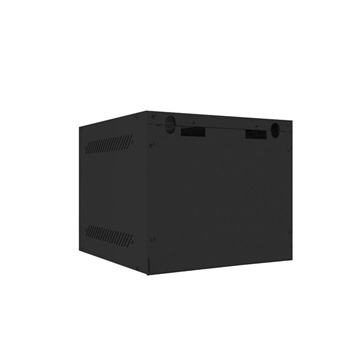 Lanberg 10" fali rack szekrény 4U/280X310, lemezajtó, lapraszerelt, fekete