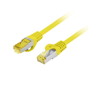 Lanberg Patch kábel CAT.6a S/FTP LSZH 0.5m sárga, réz