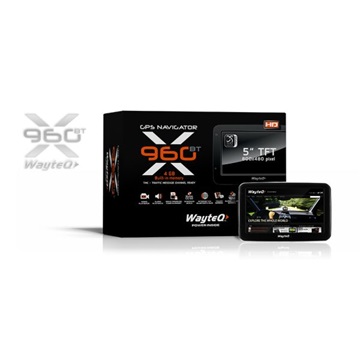 PNA 5" WAYTEQ x960BT HD 4GB Bluetooth + Sygic 3D Teljes Európa Navigációs szoftver