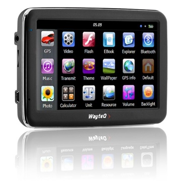 PNA 5" WAYTEQ x980BT HD 8GB Bluetooth + Sygic 3D Teljes Európa Navigációs szoftver
