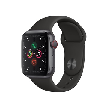 Apple Watch Series 5 GPS Cellular 40mm Asztroszürke alumíniumtok - Fekete sportszíj