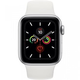 Apple Watch Series 5 GPS 44mm Ezüst alumíniumtok - Fehér sportszíj