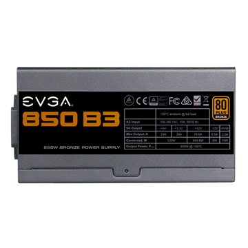 EVGA 850 B5, 80+ Bronze 850W, Fully Modular