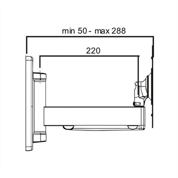 ROLINE LCD TV/Monitor fali tartó - 1 karos