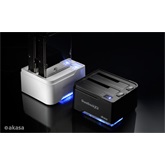 USB Akasa - dokkoló állomás - DuoDock X2 - AK-BK06U3-BKCM USB3.0 SATA I/II/III