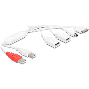 USB Delock 61829 USB 2.0 4 portos kábeles kivitelű külső hub