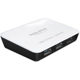 Delock 62431 USB 3.0 3 portos + 1 portos Gigabit LAN 10/100/1000 Mb/s külső hub