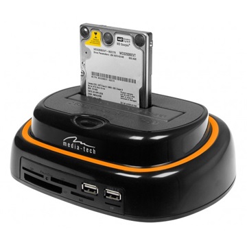 USB Dokkoló HDD Media-Tech USB2.0 / eSATA - MT5078 - Docking Station Pro