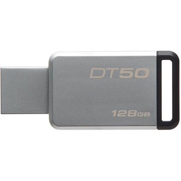 Kingston 128GB USB3.0 Ezüst-Fekete Pendrive - DT50/128GB