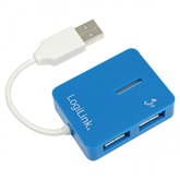 LogiLink UA0136 "Smile" USB2.0 4 portos külső hub - Kék