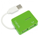 LogiLink UA0138 "Smile" USB2.0 4 portos külső hub - Zöld