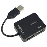 LogiLink UA0139 "Smile" USB2.0 4 portos külső hub - Fekete