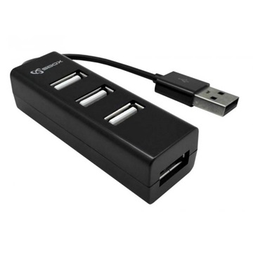 SBOX H-204 USB Hub USB-2.0 4 Port - Fekete
