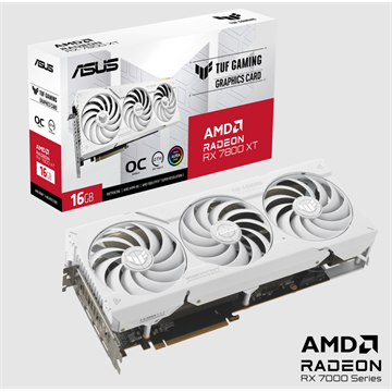 ASUS AMD RX 7800 XT 16GB D6 - TUF-RX7800XT-O16G-WHITE GAMING