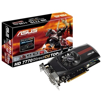 VGA Asus PCIe AMD HD 7770 1GB GDDR5 GHz Edition - HD7770-DCT-1GD5
