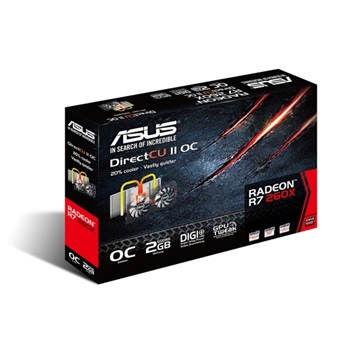 VGA Asus PCIe AMD R7 260X 2GB GDDR5 - R7260X-DC2OC-2GD5