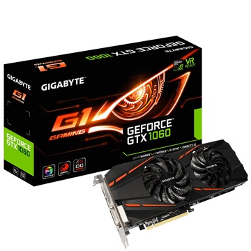 Gigabyte PCIe NVIDIA GTX 1060 6GB GDDR5 - GeForce GTX 1060 G1 Gaming 6G