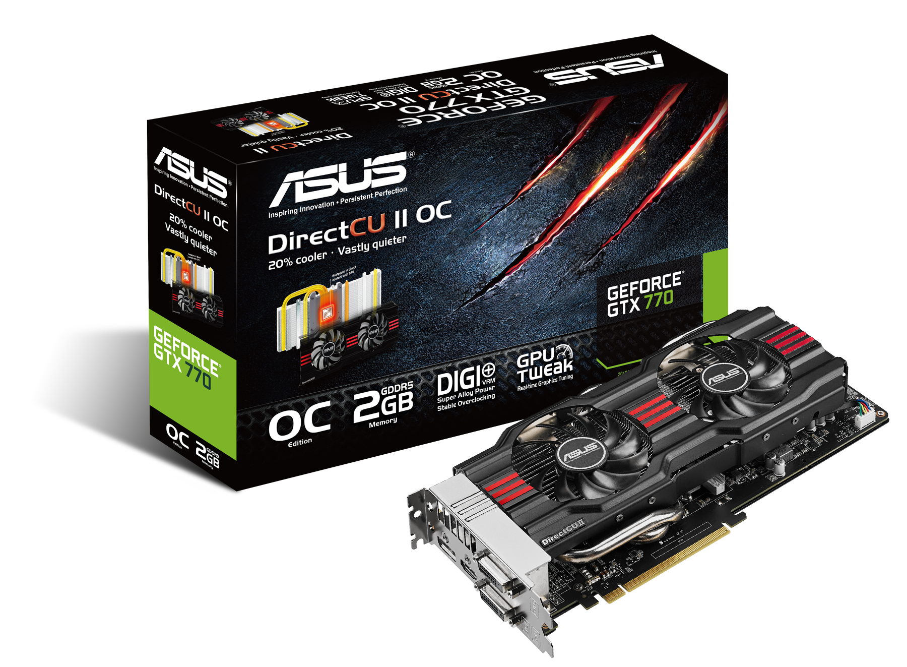 VGA Asus PCIe 3.0 GTX770-DC2OC-2GD5 - GTX770 2GB