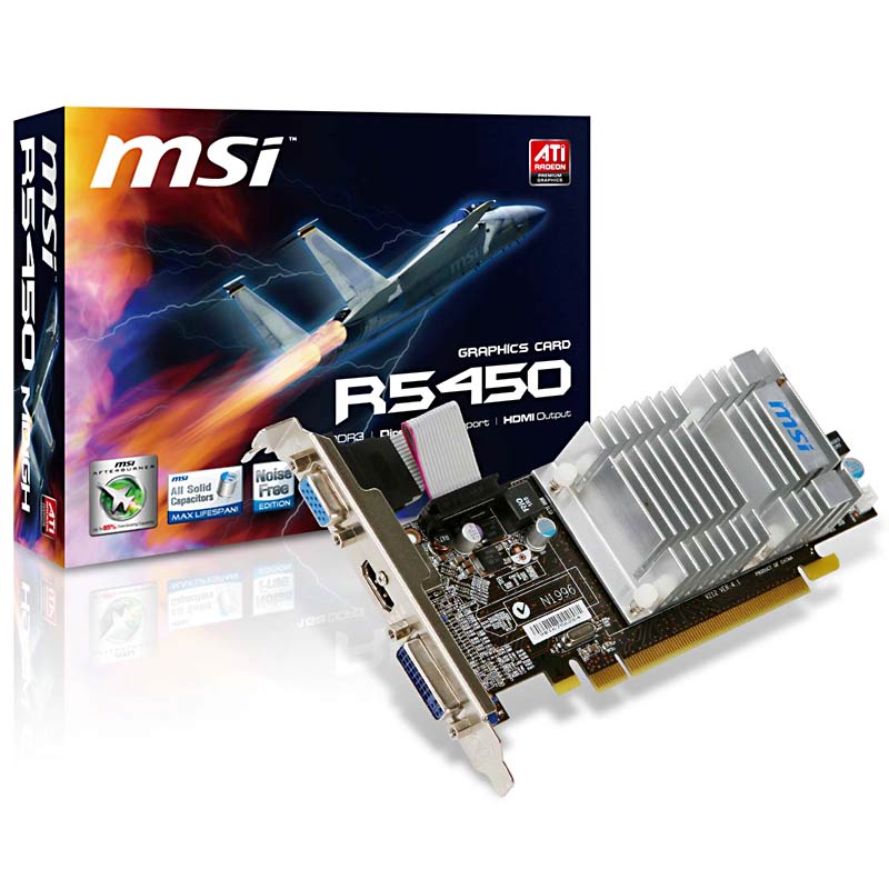 VGA MSI PCIe R5450-MD512H - DirectX® 11, ATI Eyefinity