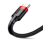 Baseus Cafule USB Type-A – USB Type-C, 18W gyorstöltő adatkábel, 1m, fekete/piros