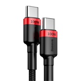 Baseus Cafule USB Type-C, 100W gyorstöltő adatkábel, 2m, fekete-piros