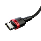 Baseus Cafule USB Type-C, 100W gyorstöltő adatkábel, 2m, fekete-piros