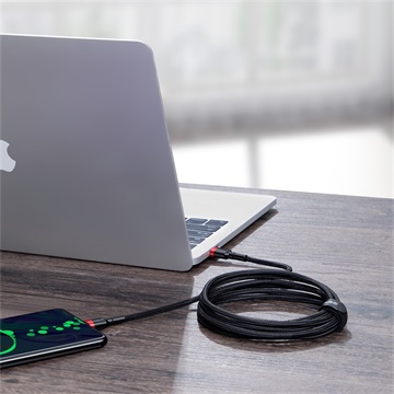 Baseus Cafule USB Type-C, 100W gyorstöltő adatkábel, 2m, fekete-piros