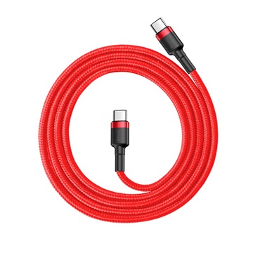 Baseus Cafule USB Type-C, 60W gyorstöltő adatkábel, 1m, piros