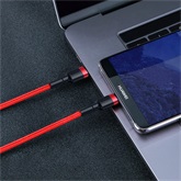 Baseus Cafule USB Type-C, 60W gyorstöltő adatkábel, 1m, piros