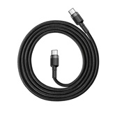 Baseus Cafule USB Type-C, 60W gyorstöltő adatkábel, 1m, szürke/fekete