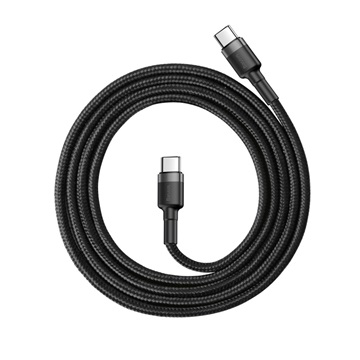 Baseus Cafule USB Type-C, 60W gyorstöltő adatkábel, 1m, szürke/fekete