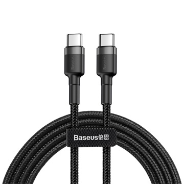 Baseus Cafule USB Type-C, 60W gyorstöltő adatkábel, 1m, szürke/fekete