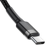 Baseus Cafule USB Type-C, 60W gyorstöltő adatkábel, 2m, fekete/szürke