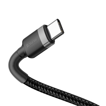 Baseus Cafule USB Type-C, 60W gyorstöltő adatkábel, 2m, fekete/szürke