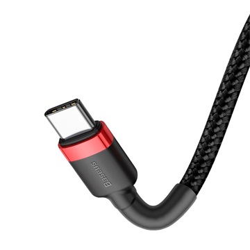 Baseus Cafule USB Type-C, 60W gyorstöltő adatkábel, 1m, fekete/piros