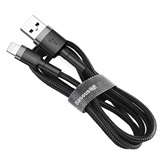 Baseus Cafule USB Type-A – iPhone, 2.4A gyorstöltő adatkábel, 0.5m, szürke/fekete