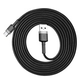 Baseus Cafule USB Type-A – USB Type-C, 2A gyorstöltő adatkábel, 2m, szürke/fekete