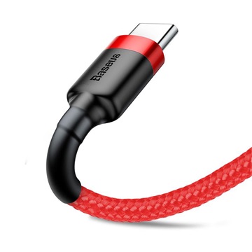 Baseus Cafule USB Type-A – USB Type-C, 18W gyorstöltő adatkábel, 1m, piros
