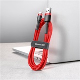 Baseus Cafule USB Type-A – USB Type-C, 18W gyorstöltő adatkábel, 1m, piros