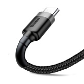 Baseus Cafule USB Type-A – USB Type-C, 3A gyorstöltő adatkábel, 1m, szürke/fekete